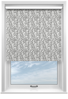 Hanging Greenery, Grey - Twist&Fit Roller Blind